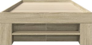 vidaXL vidaXL Łóżko bez materaca, dąb sonoma, 100x200 cm 5