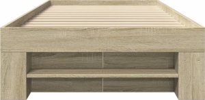 vidaXL vidaXL Łóżko bez materaca, dąb sonoma, 90x190 cm 5