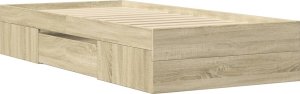 vidaXL vidaXL Łóżko bez materaca, dąb sonoma, 90x190 cm 7