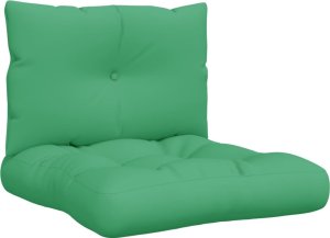 vidaXL vidaXL Poduszki na sofę z palet, 2 szt., zielone, tkanina 2