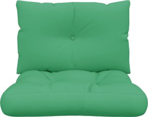 vidaXL vidaXL Poduszki na sofę z palet, 2 szt., zielone, tkanina 5