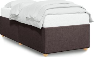 vidaXL vidaXL Rama łóżka, ciemnobrązowa, 90 x 200 cm, tapicerowana tkaniną 2