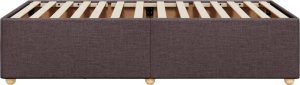 vidaXL vidaXL Rama łóżka, ciemnobrązowa, 90 x 200 cm, tapicerowana tkaniną 5