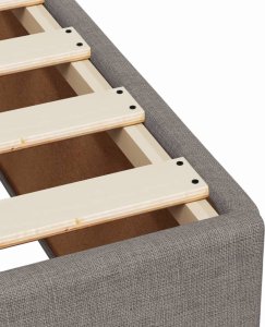 vidaXL vidaXL Rama łóżka, kolor taupe, 90x200 cm, tapicerowana tkaniną 7