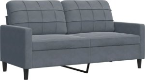 vidaXL vidaXL Sofa 2-osobowa, ciemnoszary, 140 cm, tapicerowana aksamitem 2
