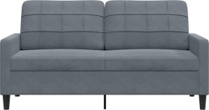 vidaXL vidaXL Sofa 2-osobowa, ciemnoszary, 140 cm, tapicerowana aksamitem 4