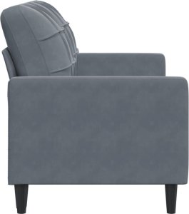 vidaXL vidaXL Sofa 2-osobowa, ciemnoszary, 140 cm, tapicerowana aksamitem 5