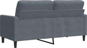 vidaXL vidaXL Sofa 2-osobowa, ciemnoszary, 140 cm, tapicerowana aksamitem 6