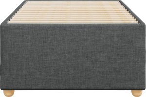 vidaXL Rama łóżka, ciemnoszara, 90x200 cm, tapicerowana tkaniną 4