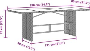 vidaXL 7-cz. zestaw mebli bistro z poduszkami, szary, polirattan 9