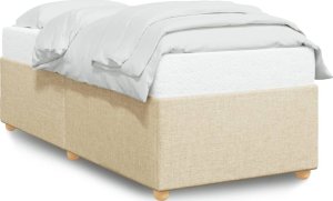 vidaXL Rama łóżka, kremowa, 80 x 200 cm, tapicerowana tkaniną 2