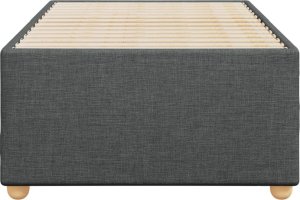 vidaXL Rama łóżka, ciemnoszara, 90x190 cm, obita tkaniną 4