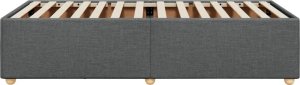 vidaXL Rama łóżka, ciemnoszara, 90x190 cm, obita tkaniną 5