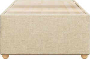 vidaXL vidaXL Rama łóżka, kremowa, 90x190 cm, obita tkaniną 4