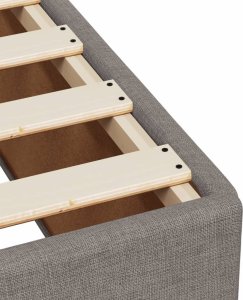 vidaXL vidaXL Rama łóżka, kolor taupe, 90 x 200 cm, tapicerowana tkaniną 7