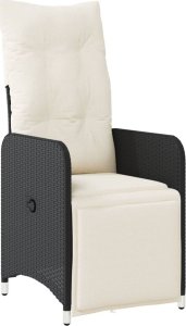 vidaXL vidaXL 5-cz. zestaw ogrodowych mebli bistro z poduszkami, czarny 3