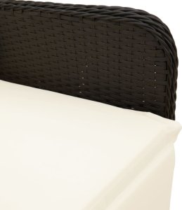 vidaXL vidaXL 5-cz. zestaw ogrodowych mebli bistro z poduszkami, czarny 5