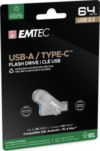 Pendrive Emtec Emtec USB3.2 Type-C Dual D280 64GB 3