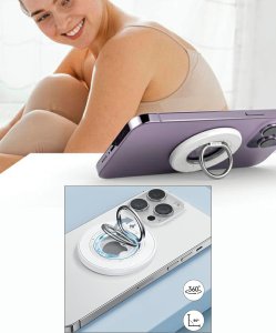 Podstawka Beline SODI Dwustronny magnetyczny Ring Stand BM-350 biały/white MagSafe 13