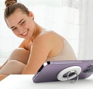 Podstawka Beline SODI Dwustronny magnetyczny Ring Stand BM-350 biały/white MagSafe 7