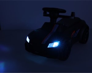 Ikonka Jeździk pchacz samochód 3w1 z dźwiękiem i światłami czarny 6