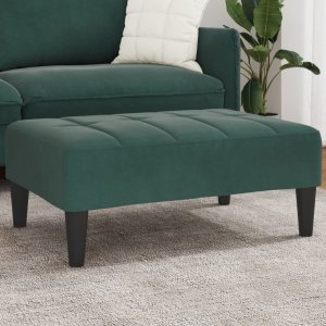 vidaXL VidaXL Footstool Dark Green 30.3"x21.7"x12.2" Velvet 1