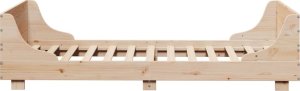 vidaXL Rama łóżka bez materaca, 90x200 cm, lite drewno sosnowe 5