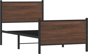 vidaXL vidaXL Metalowa rama łóżka z wezgłowiem i zanóżkiem 80x200 cm 2
