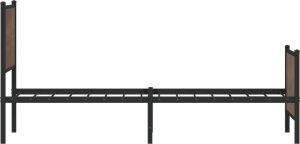 vidaXL vidaXL Metalowa rama łóżka z wezgłowiem i zanóżkiem 80x200 cm 6