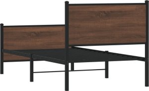 vidaXL vidaXL Metalowa rama łóżka z wezgłowiem i zanóżkiem 80x200 cm 7