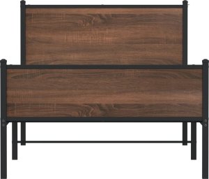 vidaXL vidaXL Metalowa rama łóżka z wezgłowiem i zanóżkiem 107x203 cm 5