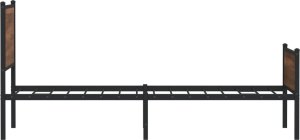 vidaXL vidaXL Metalowa rama łóżka z wezgłowiem i zanóżkiem 107x203 cm 6