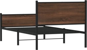 vidaXL vidaXL Metalowa rama łóżka z wezgłowiem i zanóżkiem 107x203 cm 7