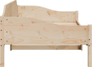 vidaXL vidaXL Rama łóżka bez materaca, 90x190 cm, lite drewno sosnowe 6