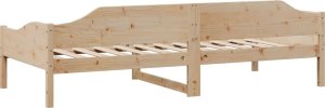vidaXL vidaXL Rama łóżka bez materaca, 90x190 cm, lite drewno sosnowe 7