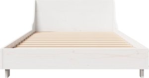 vidaXL vidaXL Rama łóżka bez materaca, biała, 90x190 cm, lite drewno sosnowe 4