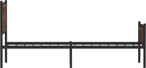 vidaXL vidaXL Metalowa rama łóżka z wezgłowiem i zanóżkiem 90x200 cm 6
