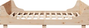 vidaXL Rama łóżka bez materaca, 140x200 cm, lite drewno sosnowe 5