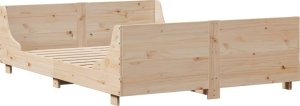 vidaXL vidaXL Rama łóżka bez materaca, 120x200 cm, lite drewno sosnowe 3