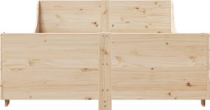 vidaXL vidaXL Rama łóżka bez materaca, 120x190 cm, lite drewno sosnowe 4