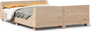 vidaXL vidaXL Rama łóżka bez materaca, 160x200 cm, lite drewno sosnowe 2