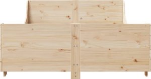 vidaXL vidaXL Rama łóżka bez materaca, 160x200 cm, lite drewno sosnowe 4