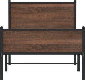 vidaXL vidaXL Metalowa rama łóżka z wezgłowiem i zanóżkiem 90x190 cm 5