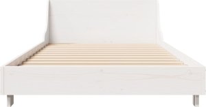 vidaXL Rama łóżka bez materaca, biała, 100x200 cm, lite drewno sosnowe 4