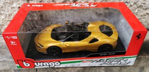 Bburago Ferrari SF90 Spider Metal Black 1:18 BBURAGO 2