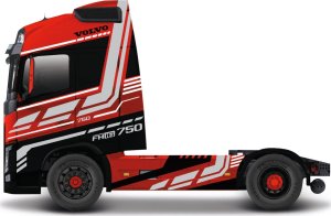 Bburago Str. Fire Haulers Volvo FH16 Dark Red 1:43 BBURAGO 1