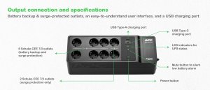 UPS APC Back-UPS 1050VA (BE1050G2-GR) 5