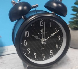 Perfect Budzik Perfect PT253 czarny głośny alarm cichy mechanizm . 4