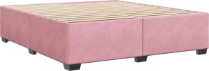 vidaXL Rama łóżka, różowa, 180x200 cm, tapicerowana aksamitem 6