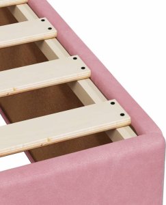 vidaXL Rama łóżka, różowa, 180x200 cm, tapicerowana aksamitem 7